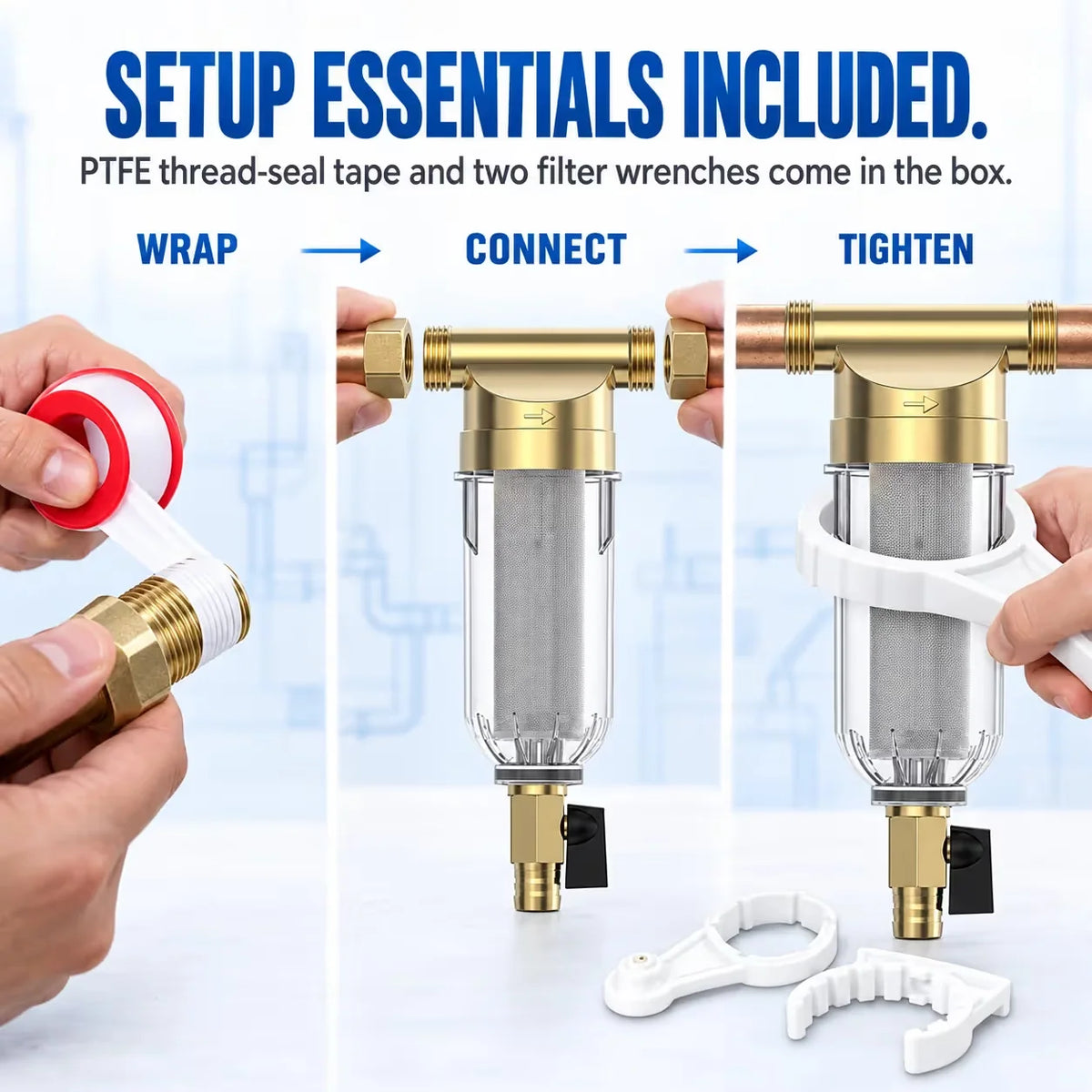 π§ Whole House Spin-Down Sediment Pre-Filter Kit β Flushable 1/2β²β², 3/4β²β² & 1β²β² Options