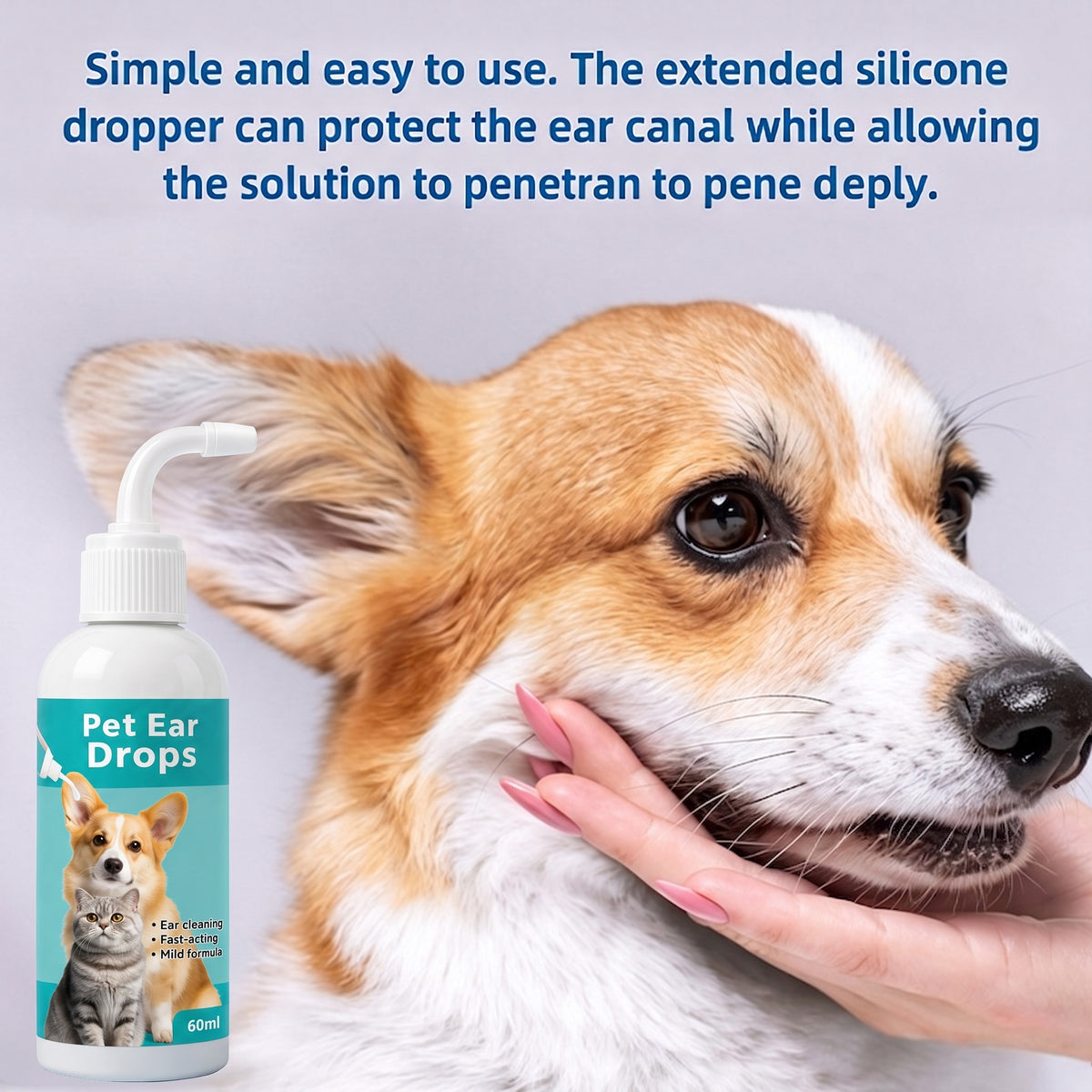 Gentle Pet Ear Wash | Odor-Free Cleaning for Dogs & Cats🐾