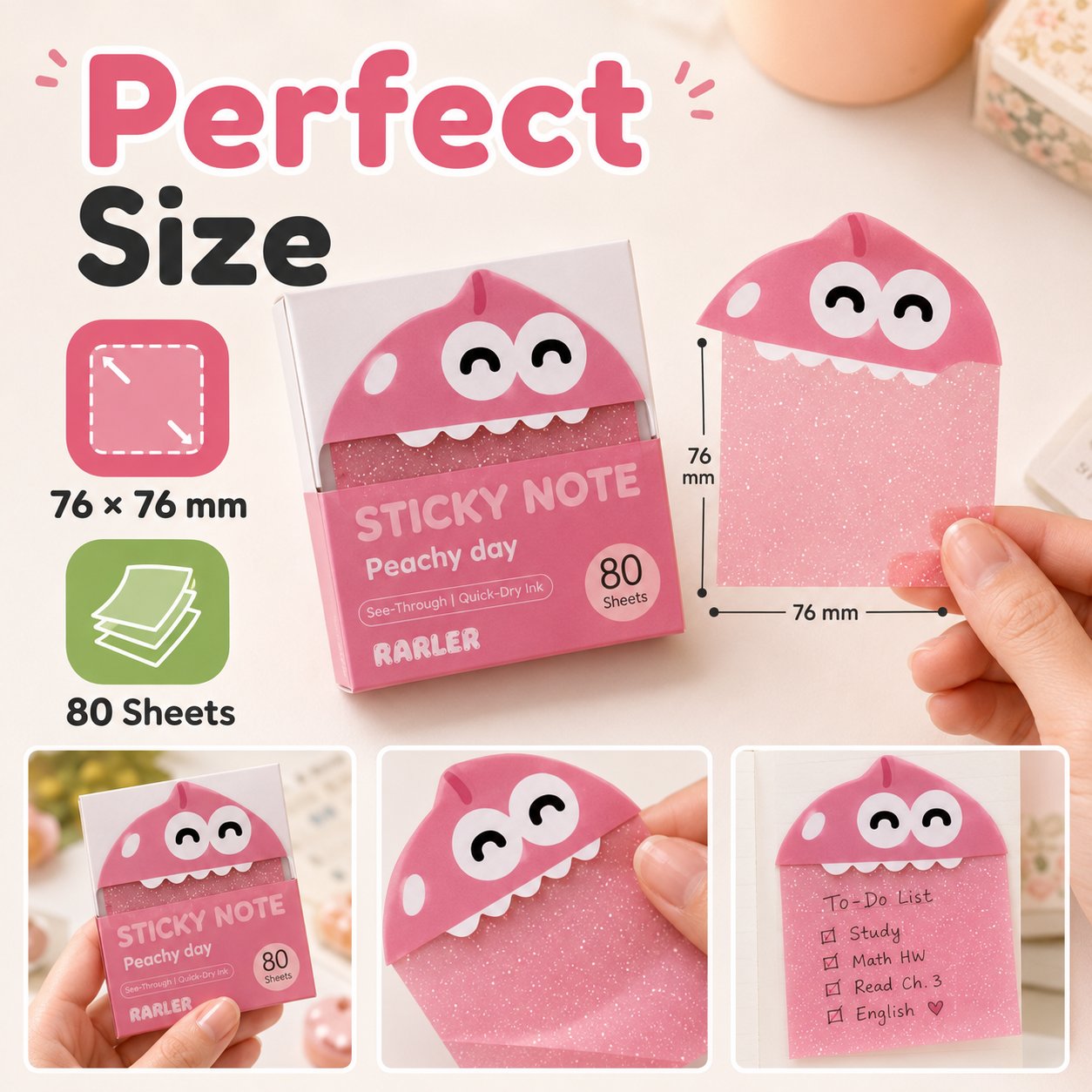 🔥HOT SALES 50% OFF - 👾Cute Monster Memo Notes | Pull-Out Sticky Note Pad with 80 Easy-Peel Sheets