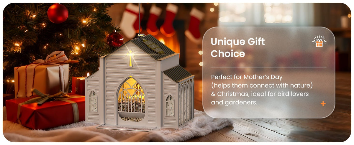 ✝️Last Day 50% OFF-🔥Church-Shaped Solar Bird Feeder🎁Buy 2 Free Shipping