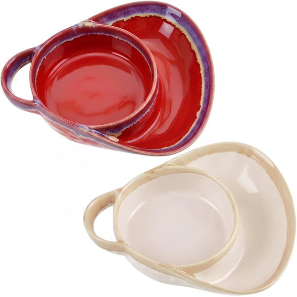 π₯£ 2-in-1 Anti-Soggy Cereal & Dip Bowl Set β Keep Crunchy & Creamy Separate