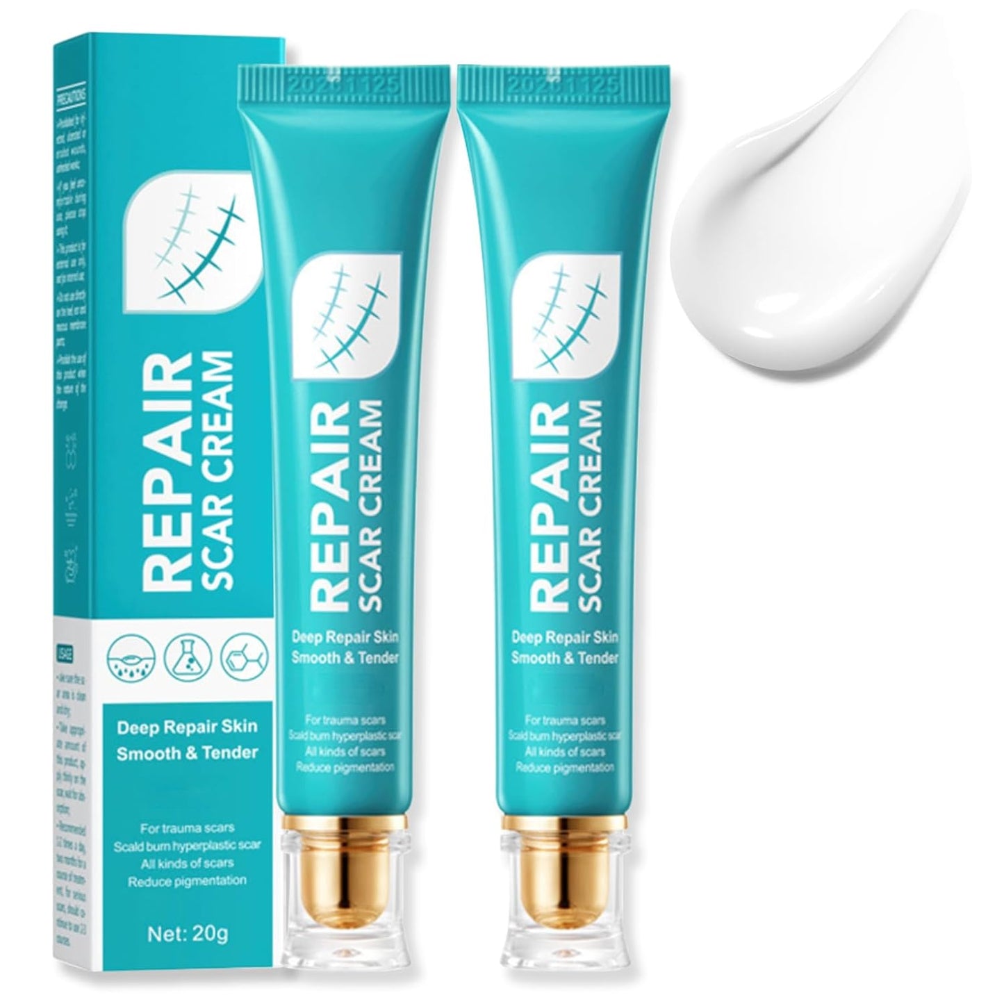 Skin Smoothing Scar Cream, Lighten & Repair All Scars🧴