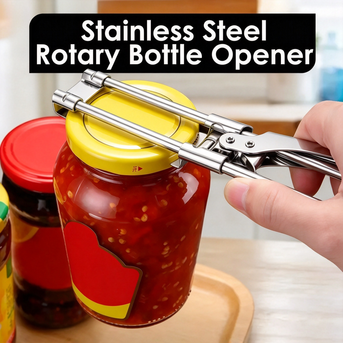 Multifunctional Adjustable Can Opener, Stainless Steel Jar Lid Opener Bottle Opener Tool ๐พ