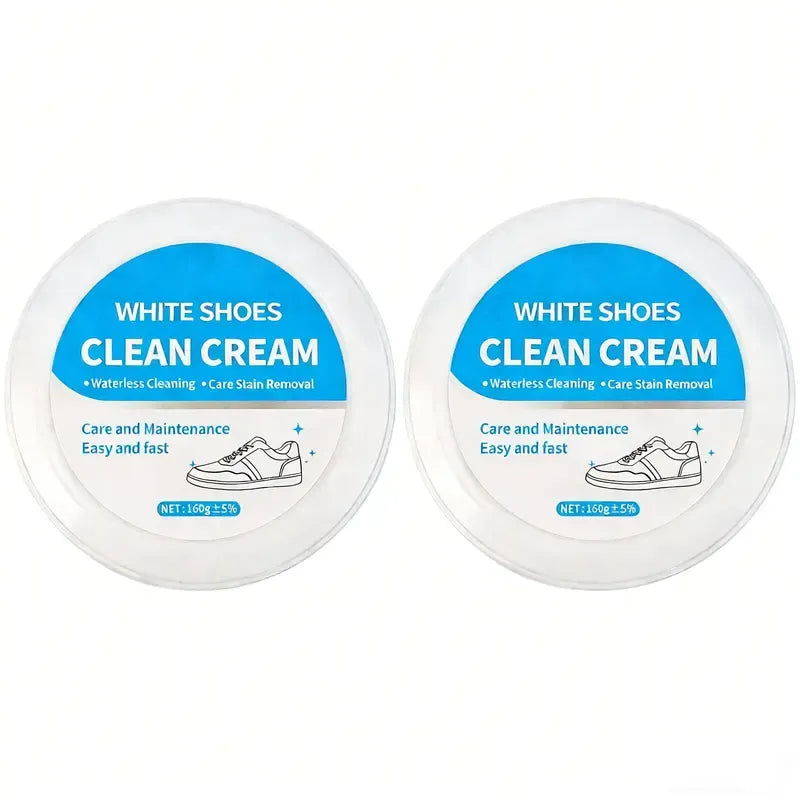🔥 Limited-Time 49% OFF👟White Shoe Cleaning Cream | Waterless Stain Remover with Sponge