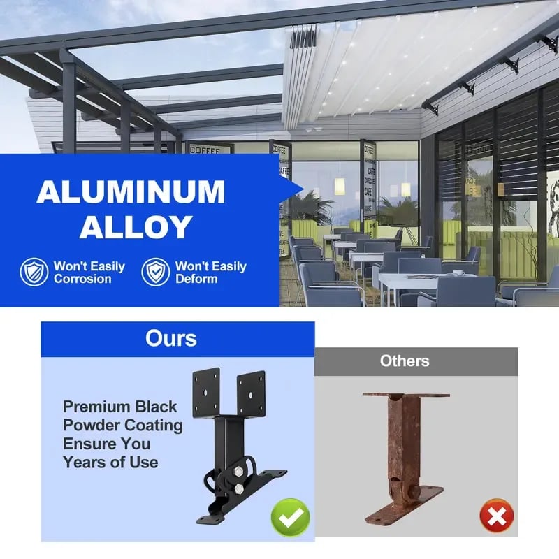 🔥LAST DAY 49% OFF - 🛠️Adjustable Angle Pergola Roof Riser Brackets 🏗️