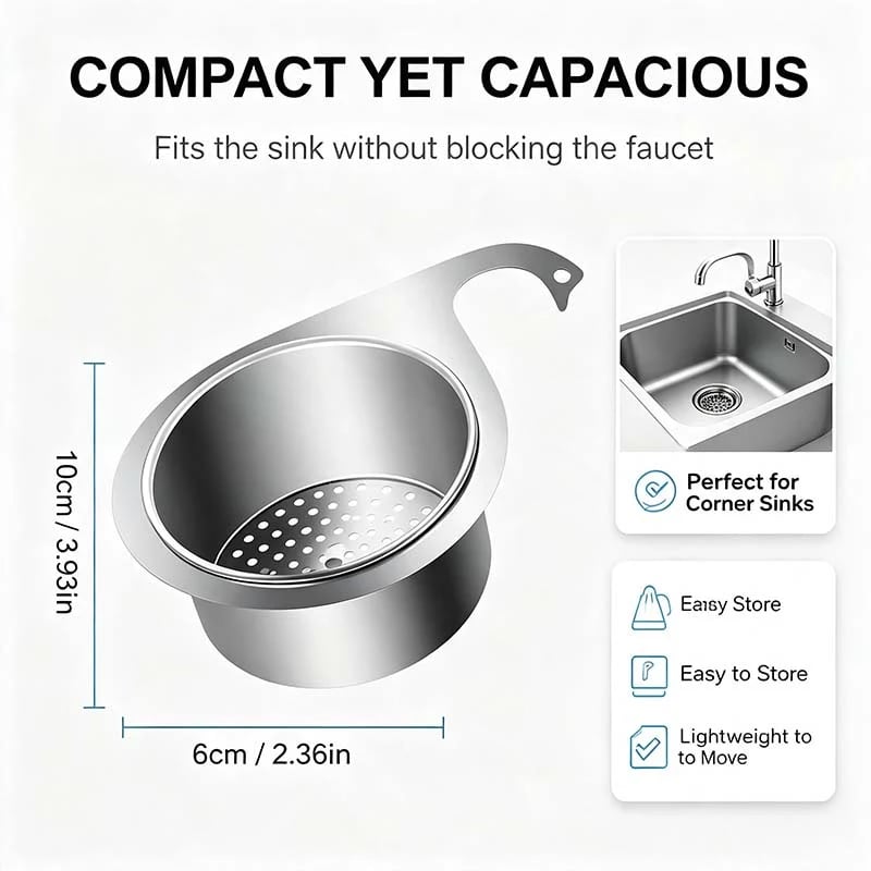 💧Stainless Steel Swan Sink Strainer Basket🦢💧