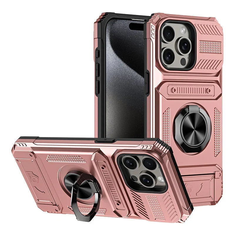 📱 Limited-time 50% Off! 💥 Phone Case With Card Holder & Ring Grip – Kickstand, Magnetic Mount, Drop Protection