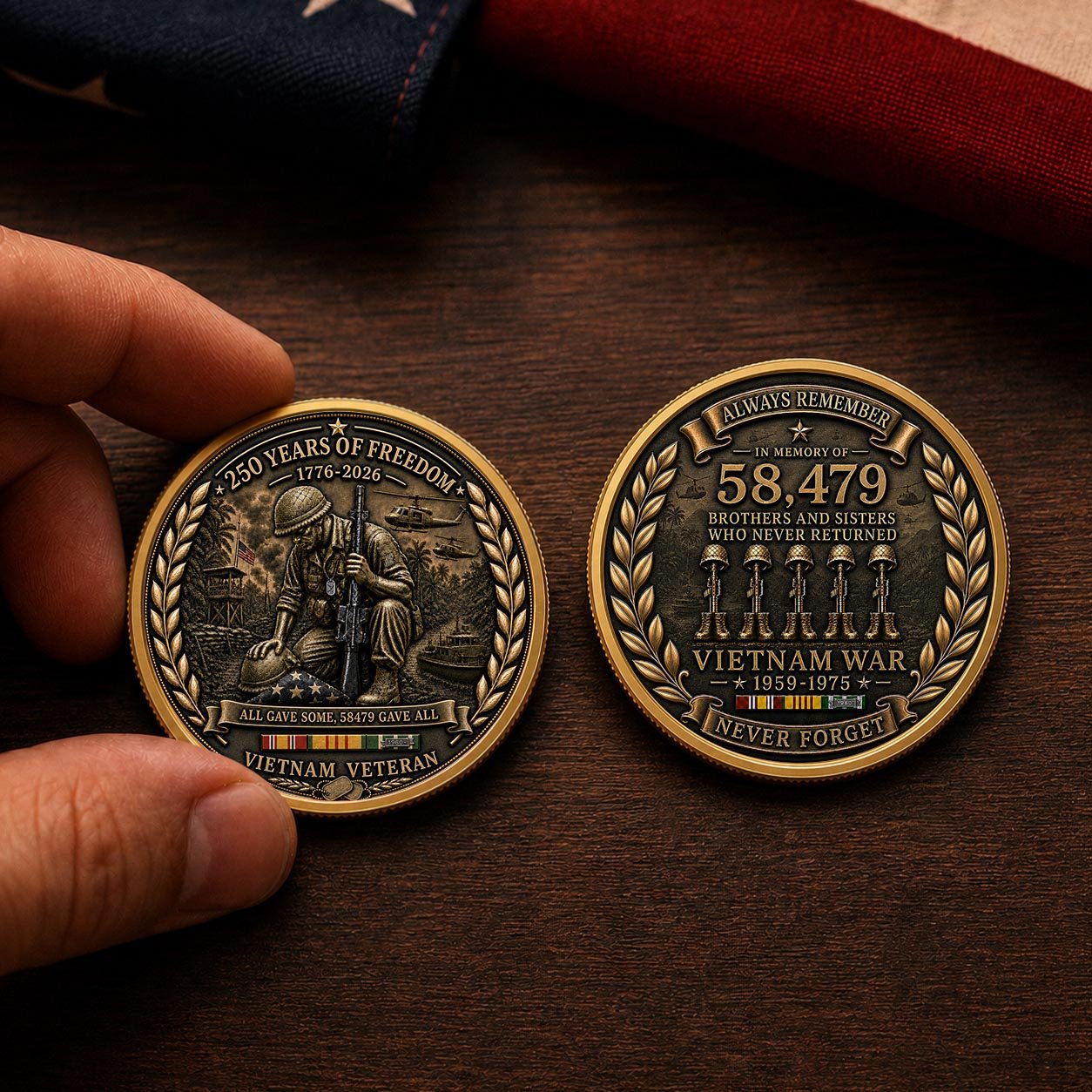 đ„LAST DAY 49 % OFFđ„Vietnam Veteran America 250th Anniversary Commemorative Coin