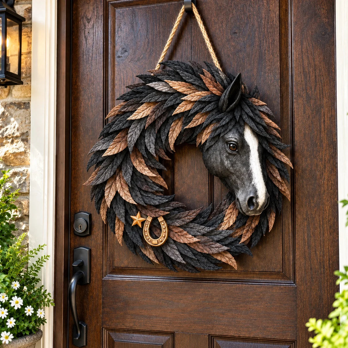 🐴 Rustic Horse Wreath