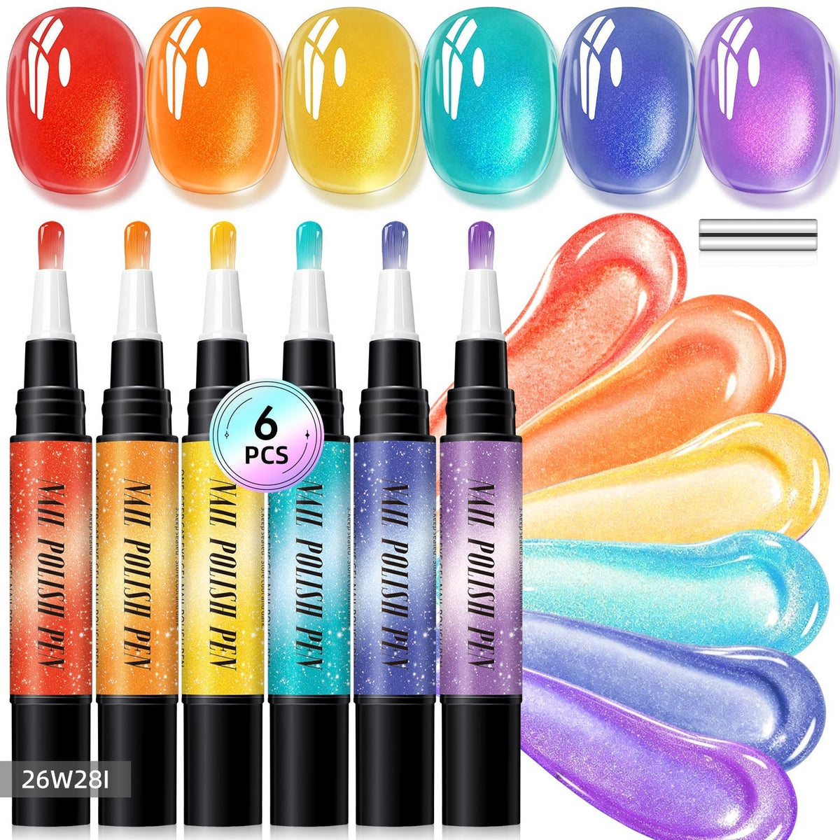π
6PCS One-Step Gel Nail Art Pen Set β Salon Beauty at Home