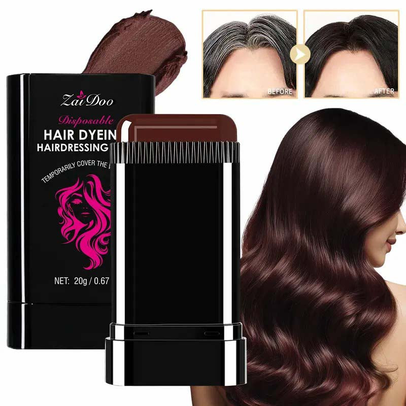 2-in-1 Temporary Gray Hair Touch-Up Comb Stick, Instant Root Concealer for Covering Gray Regrowth🪮