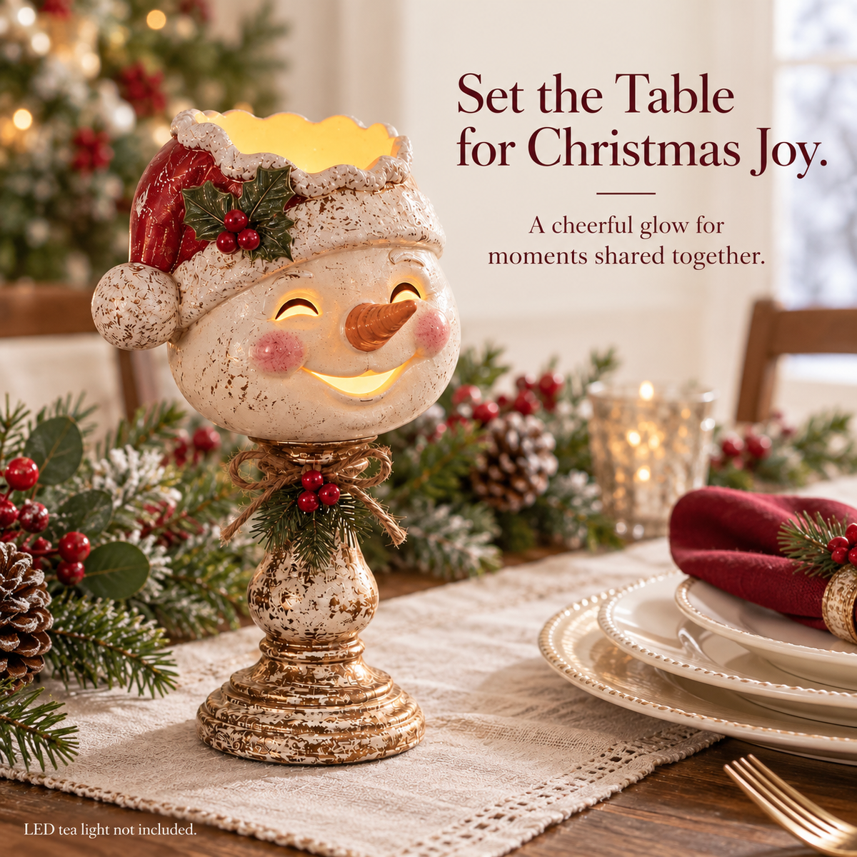 Christmas Heirloom Glow Candle Holder Collection