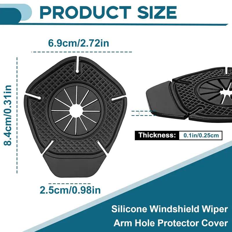 4 Pcs Silicone Automotive Windshield Wiper Arm Hole Protector Covers ๐