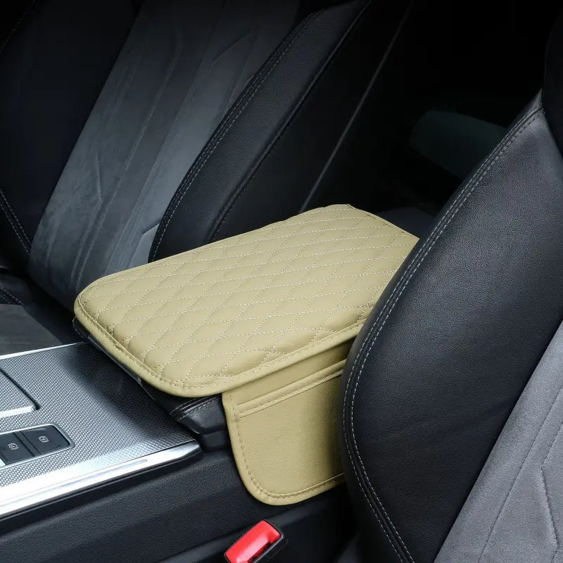 ๐ Car Center Console Armrest Riser โ Padded Cushion with Side Storage & Non-Slip Base