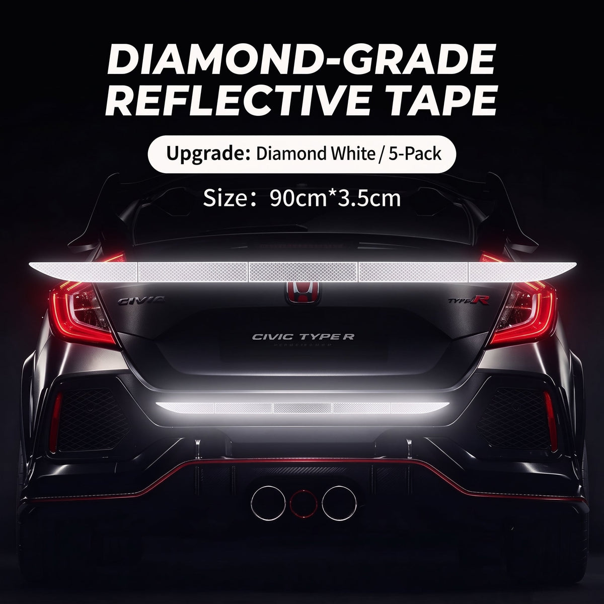 đŸ”¥Limited-time 50% off-Reflective Car Sticker Strips for Trunk & Rear Bumper