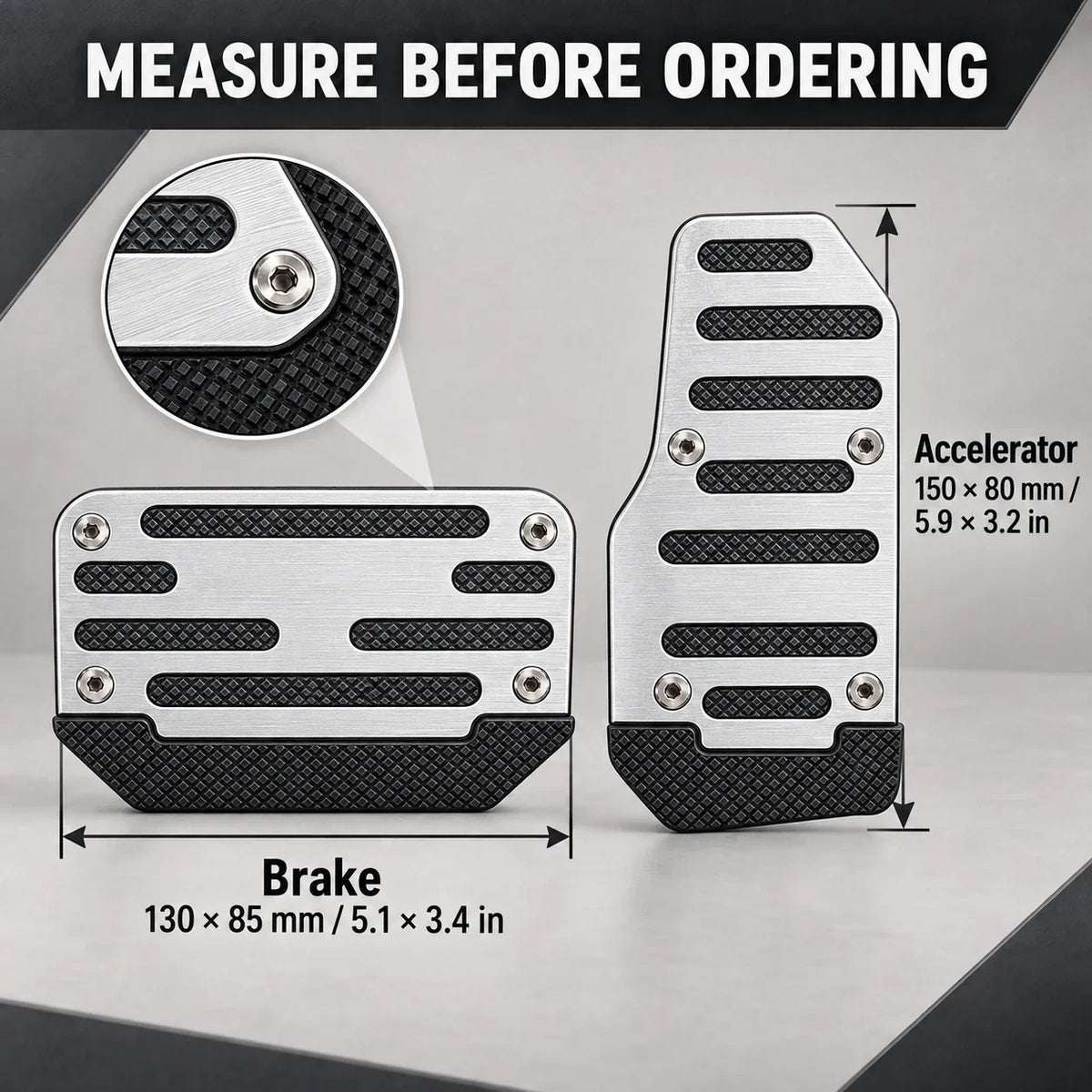 ✨ 2PCS NonSlip Universal Automatic Foot Brake Gas Cover Pad Pedal Accessories Car