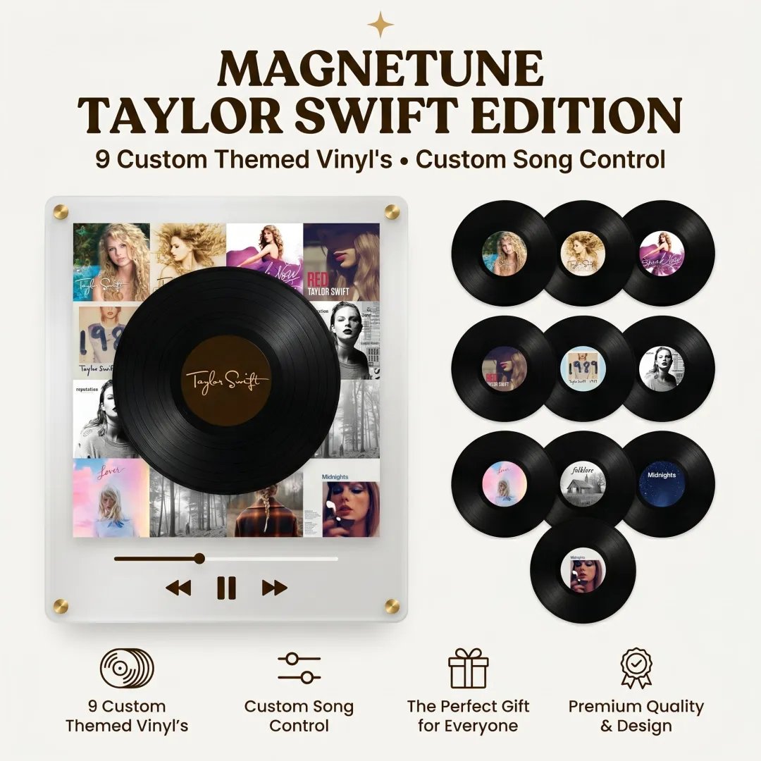 🎵 Iconic Pop Star NFC Fridge Magnet Music Player | Retro Vinyl Style Decor