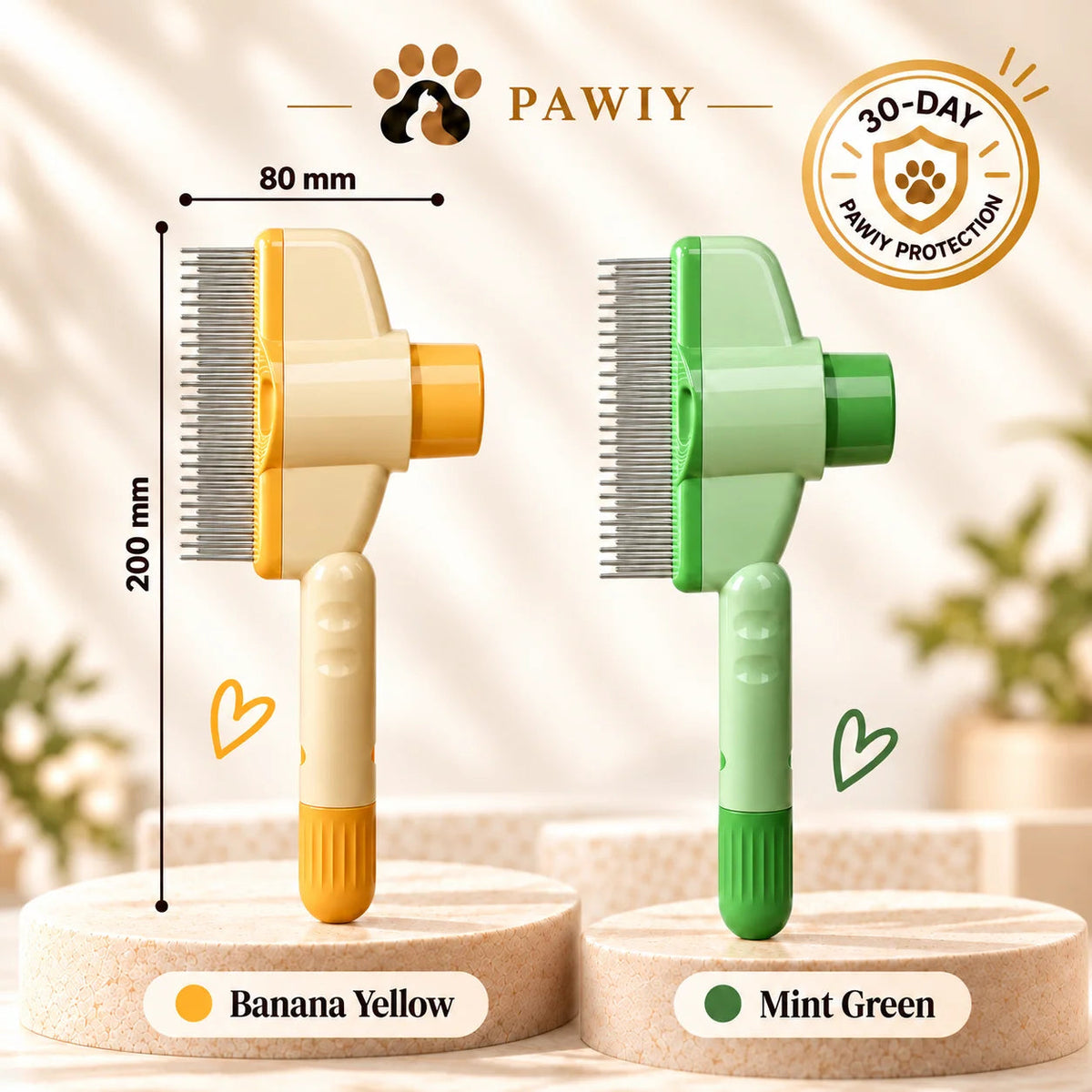 Self-Cleaning Pet Hair Comb