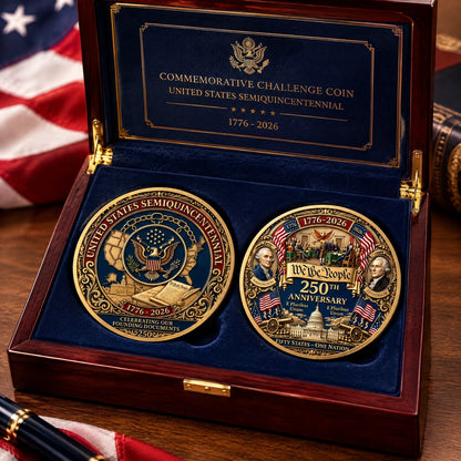 United States 250th Anniversary Commemorative Challenge Coin