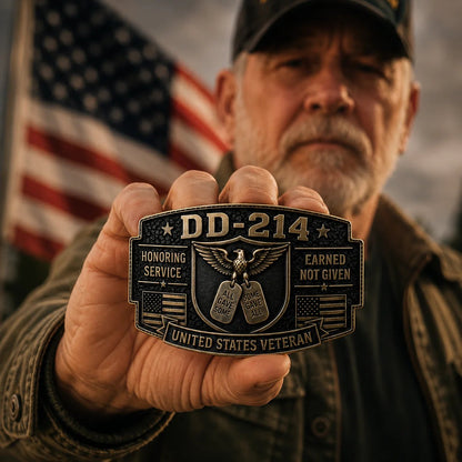 🔥HOT SALES 50% OFF-🎖️DD-214 Veteran Honor Belt Buckle (✨2026 Limited Edition)
