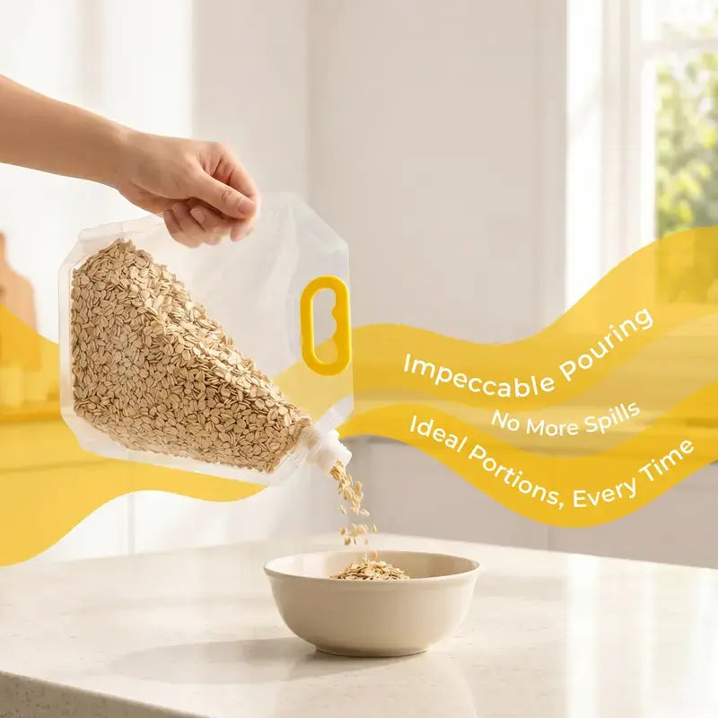 5PCS Grain Sealed Bags, Transparent Food Storage Bags 🥡