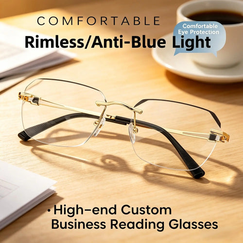 Ultra Light Metal Blue Light Blocking Reading Glasses👓