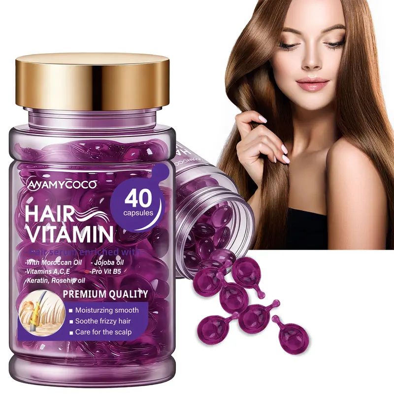 Hair Vitamin Capsules Infused with Violet Vitamins & Argan Oil for Color-Treated 💇‍♀️