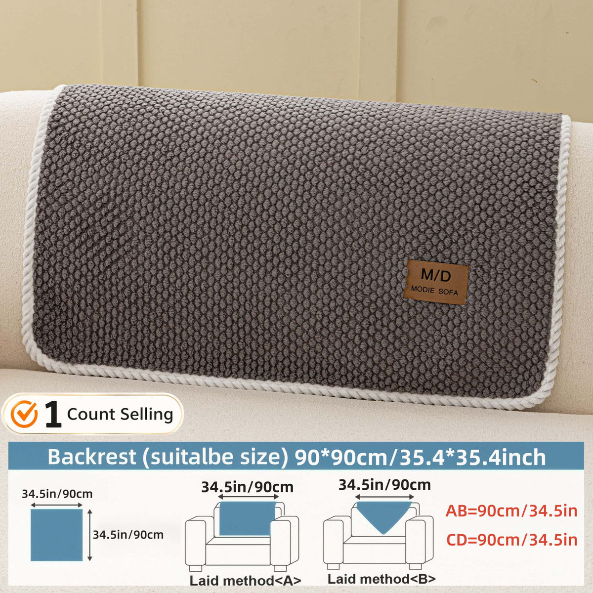 🛋️ Removable Sofa Cover – Washable Non-Slip Couch Protector 🐾