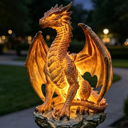Solar Dragon Garden Statue Light 🐉
