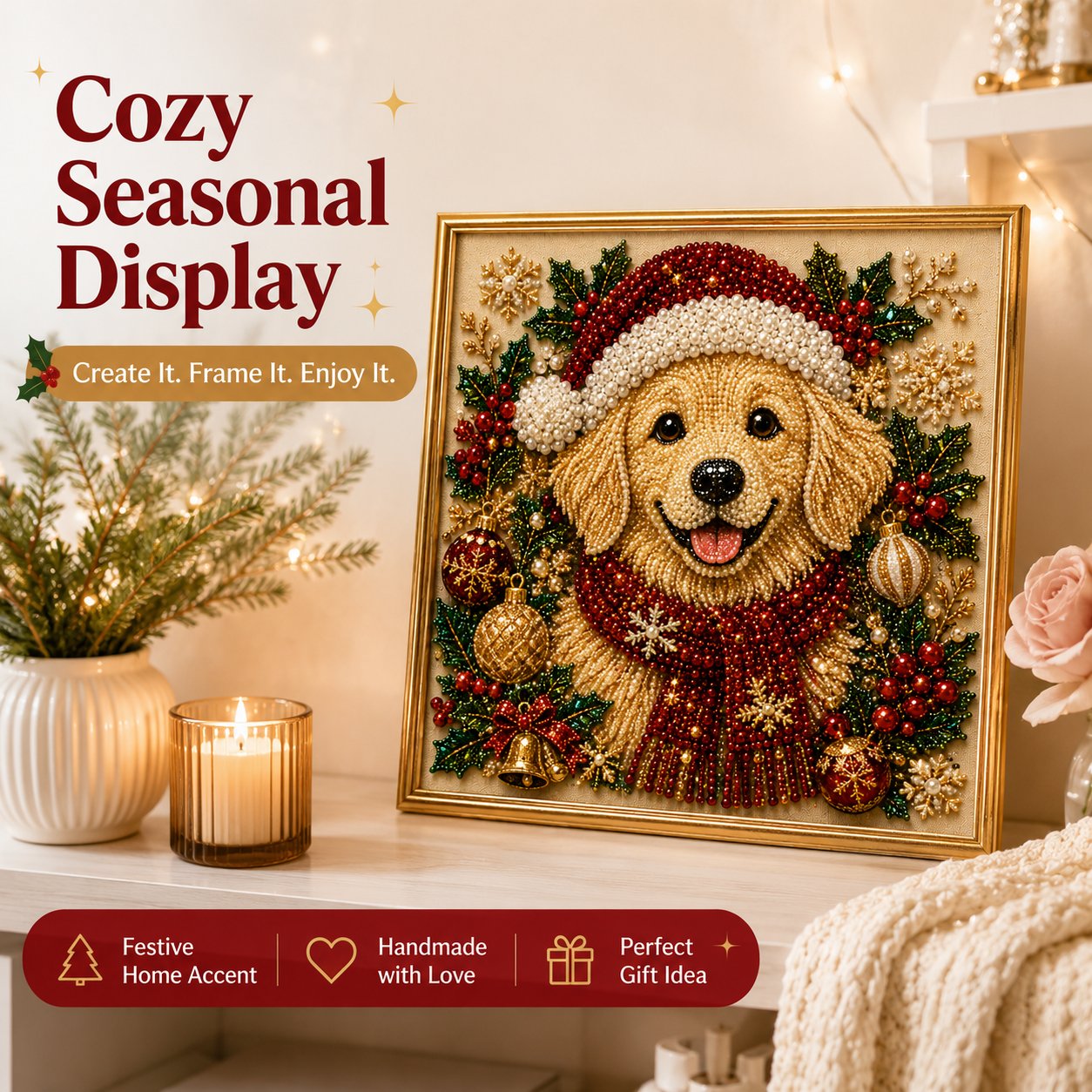 🔥HOT SALES  49% OFF – ✨ Premium 3D Pearl DIY Pet Portrait Art Kit | Luxury Flocked Canvas with Scratch-Resistant Non-Fading Pearl Beads DIY Handmade Festive Seasonal Decor 🐾💎