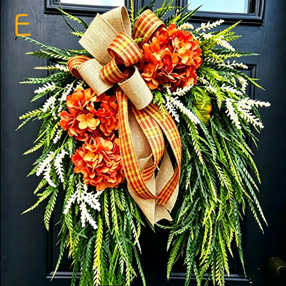🌸Handcrafted Hydrangea Wreath – The Perfect All-Season Front Door Decor
