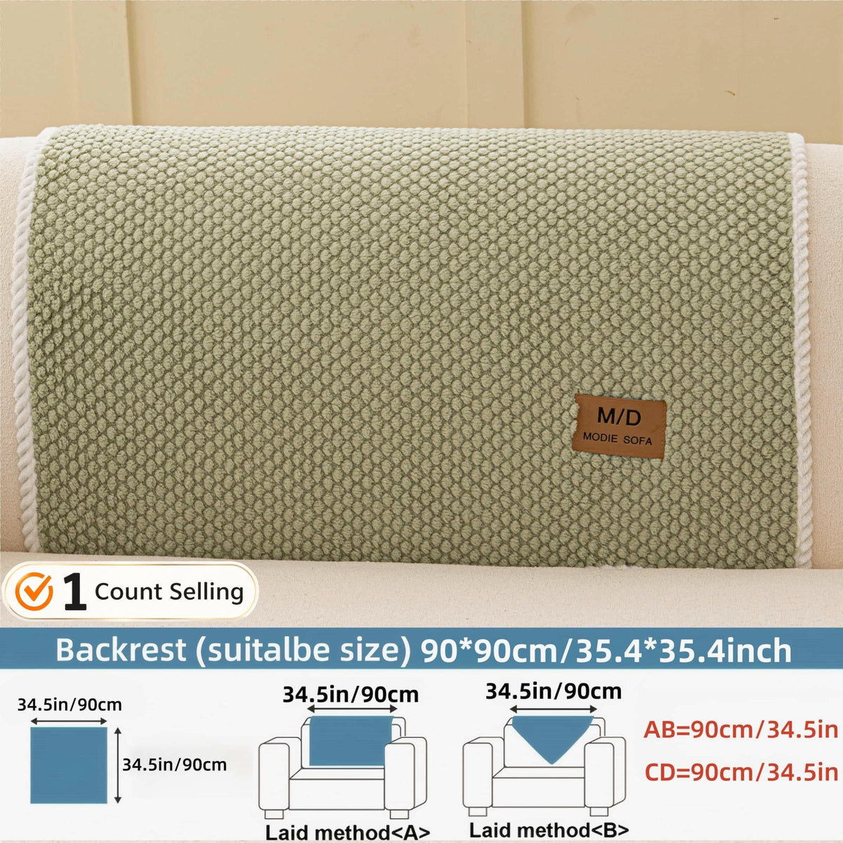 🛋️ Removable Sofa Cover – Washable Non-Slip Couch Protector 🐾