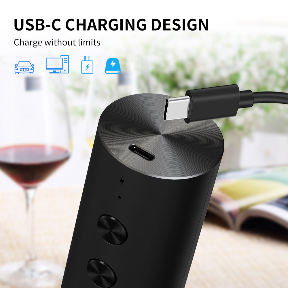 Rechargeable Electric Wine Opener – One-Touch Automatic Corkscrew