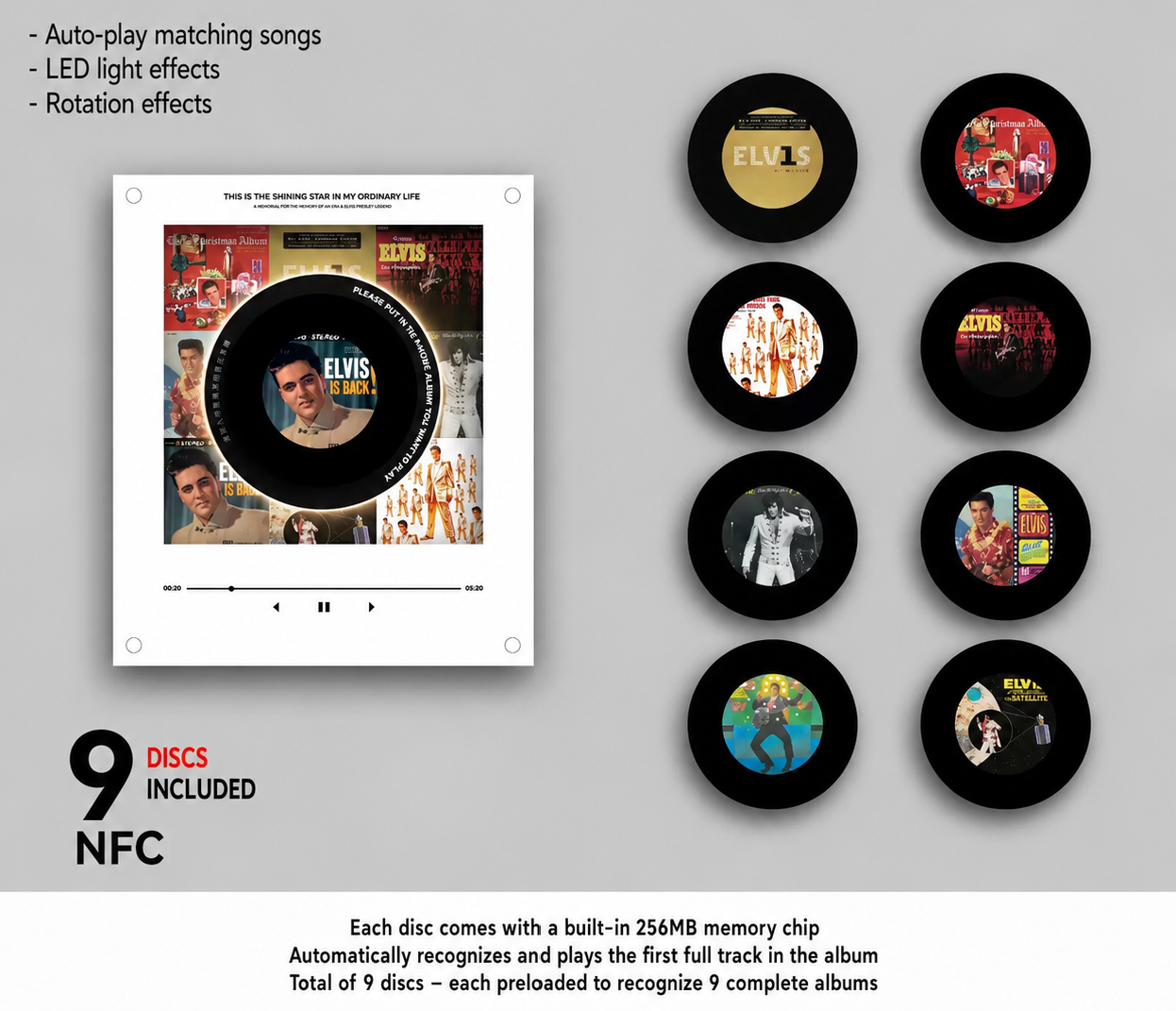 🎵 Iconic Pop Star NFC Fridge Magnet Music Player | Retro Vinyl Style Decor