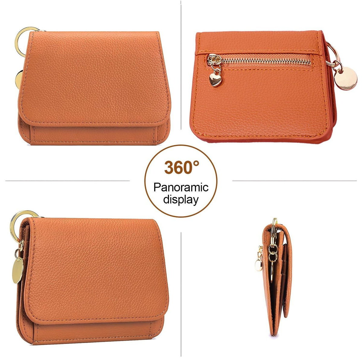 🔥🎁🌹Short Wallets for Women – Fashionable Card Holder with Key Ring & Coin Purse
