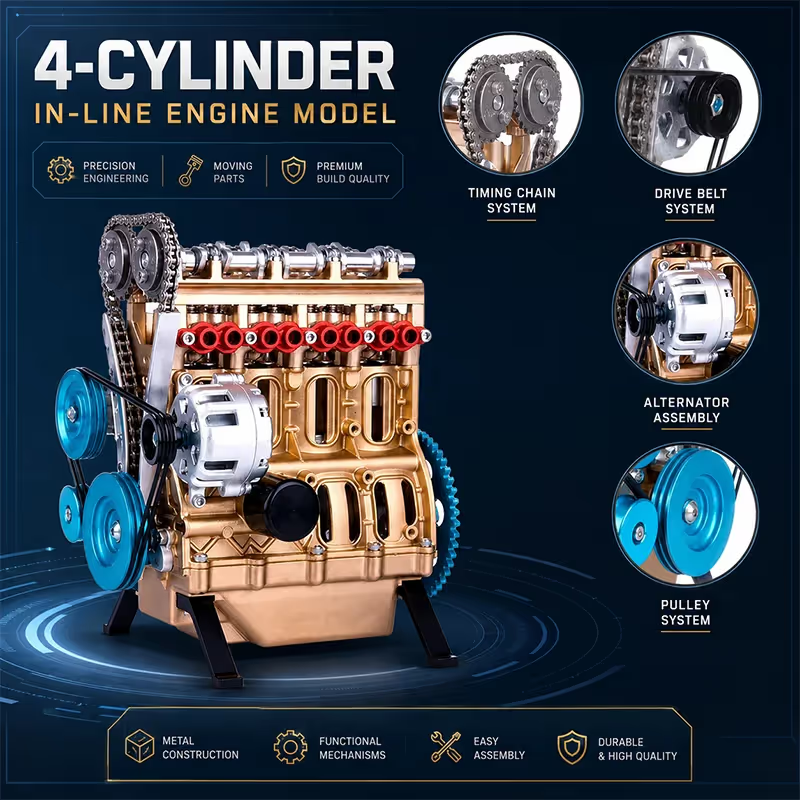 🏎️🛠️The Ultimate Desktop Masterpiece: Miniature V8 Small-Block Static Model Kit