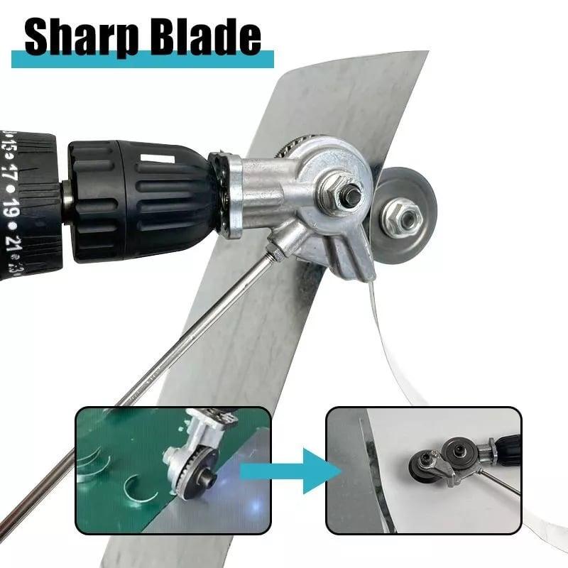 Electric Drill Metal Cutter Attachment, Portable Sheet Nibbler for Iron, Steel & Aluminum⚙️