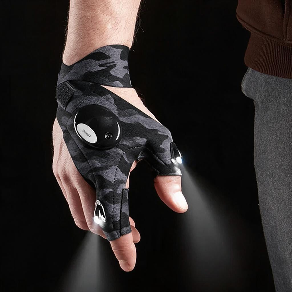 LED Flashlight Gloves – Hands-Free Work Light for Men & Women
