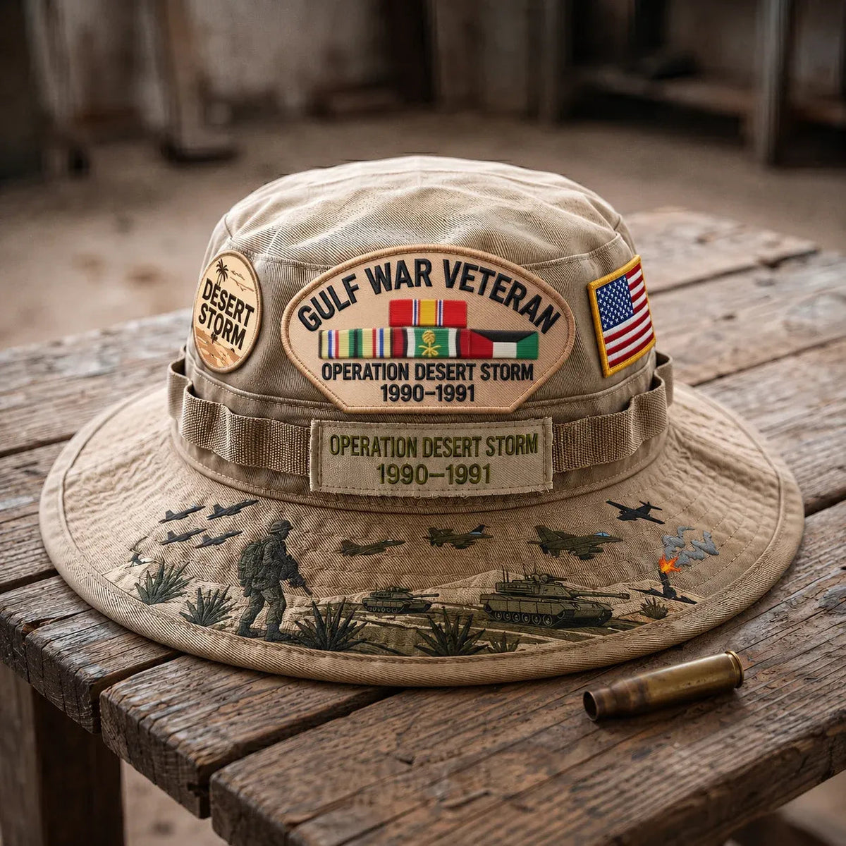 🇺🇸 Last Day Promo: 38% OFF 🎖️ - Gulf War Veteran Desert Storm Tribute Boonie Hat