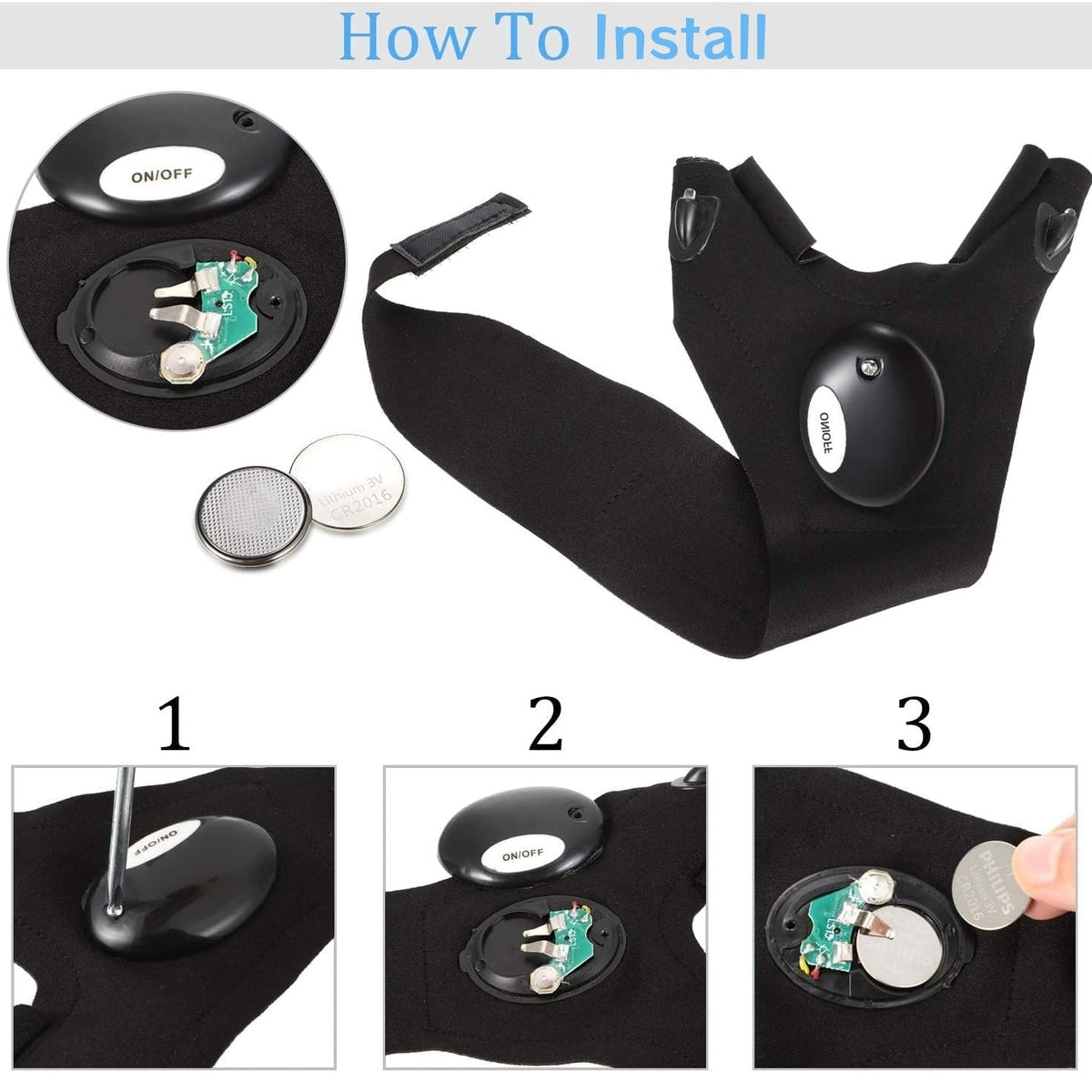 LED Flashlight Gloves – Hands-Free Work Light for Men & Women