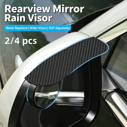 🎁2-in-1 Rearview Mirror Rain Visor with 360° Blind Spot Mirror