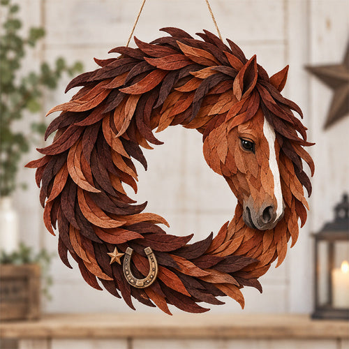 🐴 Rustic Horse Wreath