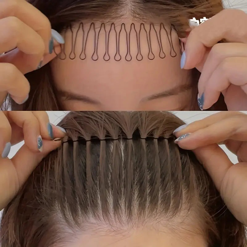 3pcs Solid Color Wavy Hair Pins Bangs Holders Bobby Hair Pins💥