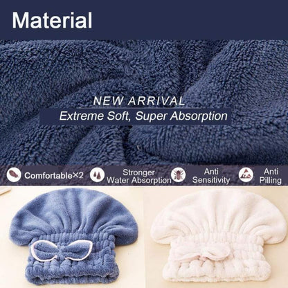 🧖‍♀️✨ 3PC Microfiber Hair Towel Caps – Ultra-Soft, Absorbent & Fast-Drying