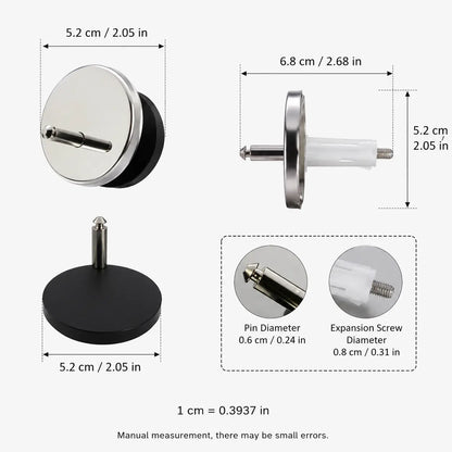 2 Counts Universal Toilet Seat Expansion Screw Bolts, Thickened Stainless Steel 🔩