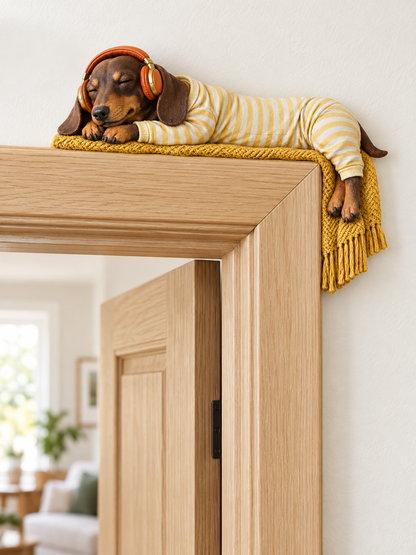 🐕Sleeping Dachshund Door Topper