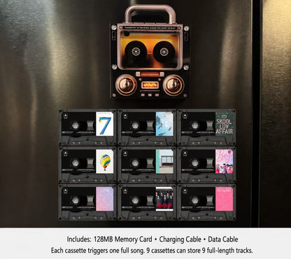 🎵 Iconic Pop Star NFC Fridge Magnet Music Player | Retro Vinyl Style Decor
