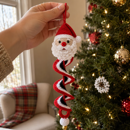 ☃️ Crochet Snowman Spiral Ornament DIY Kit | Complete Beginner-Friendly Set with Soft Yarn, Crochet Hook, Festive Beads, Snowflakes & Step-by-Step Guide 🧶🎄✨