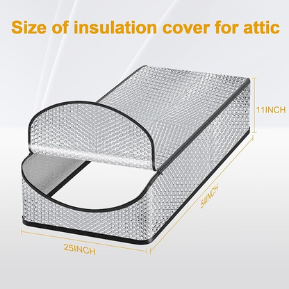 🎃Halloween Deal 50% OFF! Attic Stair Insulation Cover with Zipper Access – Blocks Cold Drafts, Attic Heat & Dust | Fits Openings up to 25' x 54', 11' Tall