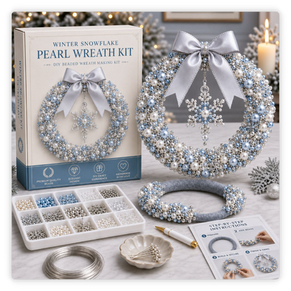 🎄✨ Plymagic DIY Christmas Wreath Pearl Art Kit🎁